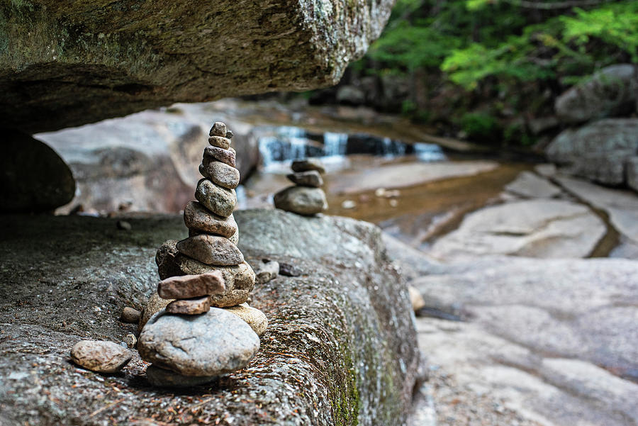 Dianas Bath Rock Cairns North Conway New Hampshire Photograph by Toby McGuire