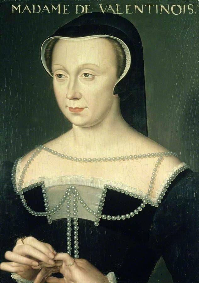 Diane De Poitiers 1499-1566 Duchess Of Valentinois Painting By Francois 