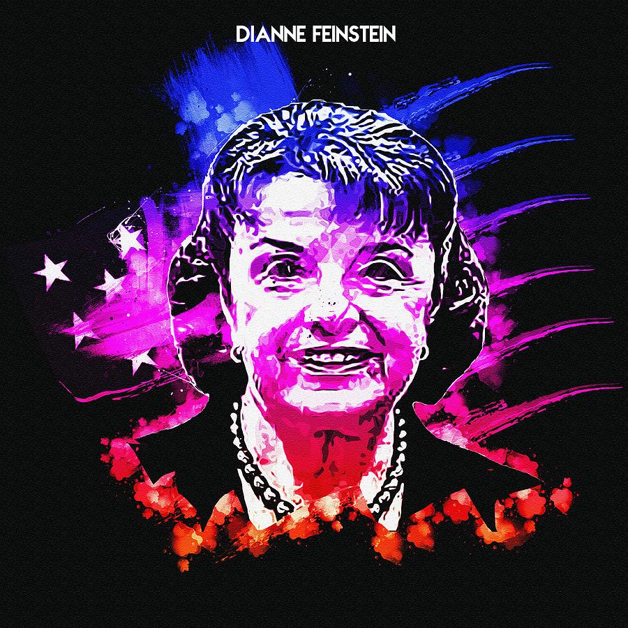 Dianne Feinstein Digital Art by Walter Florine - Fine Art America