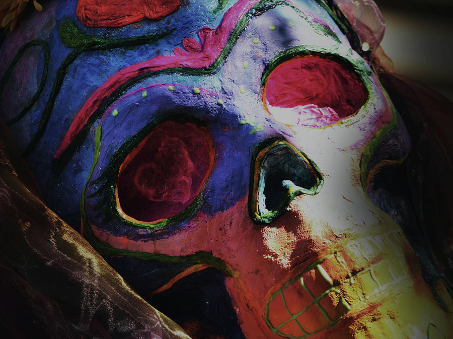 Dias de los Meurtos Death Mask Photograph by Nadalyn Larsen