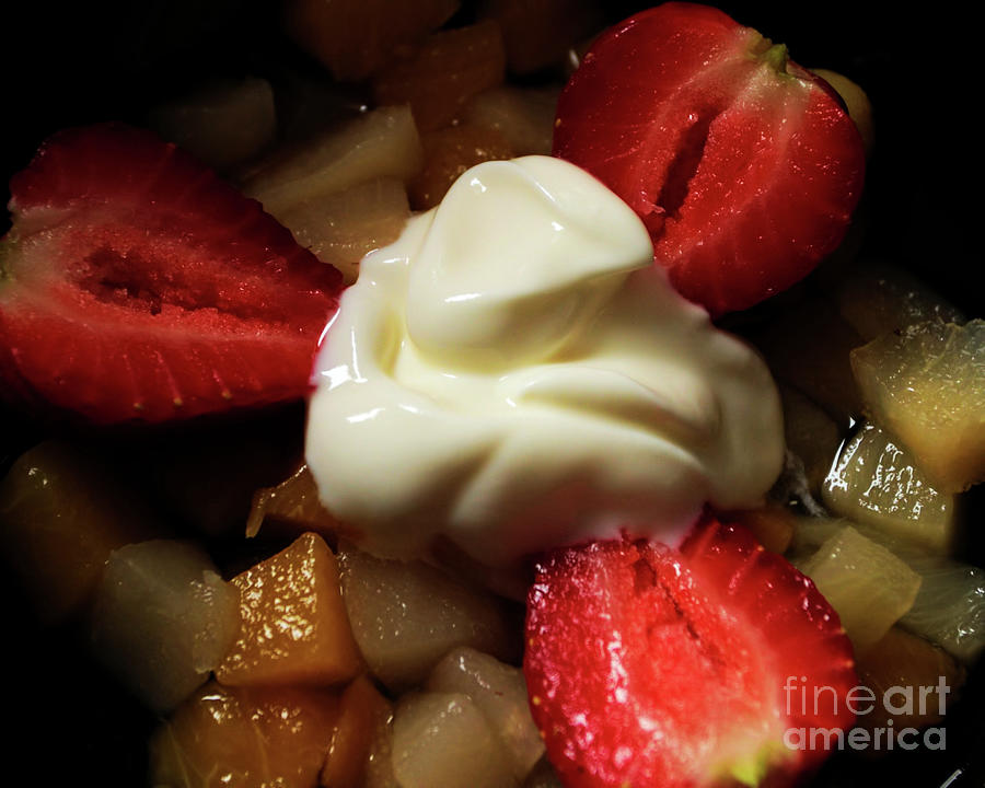 Diced Fruit and Greek Yoghurt Photograph by Stephen Melia