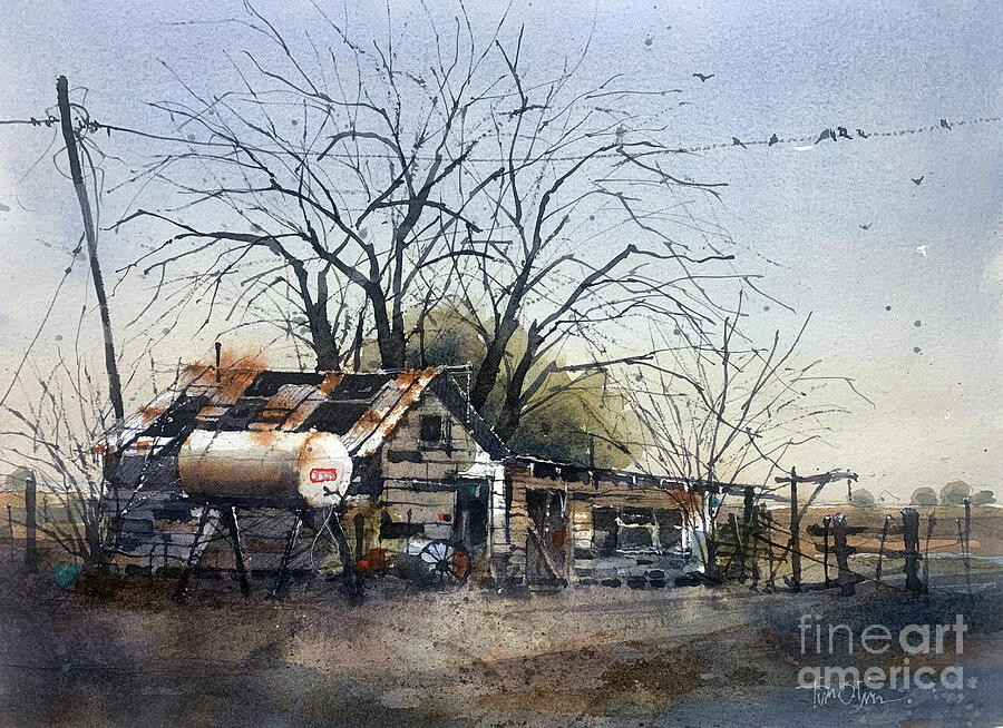 Dickens County Farm Painting by Tim Oliver