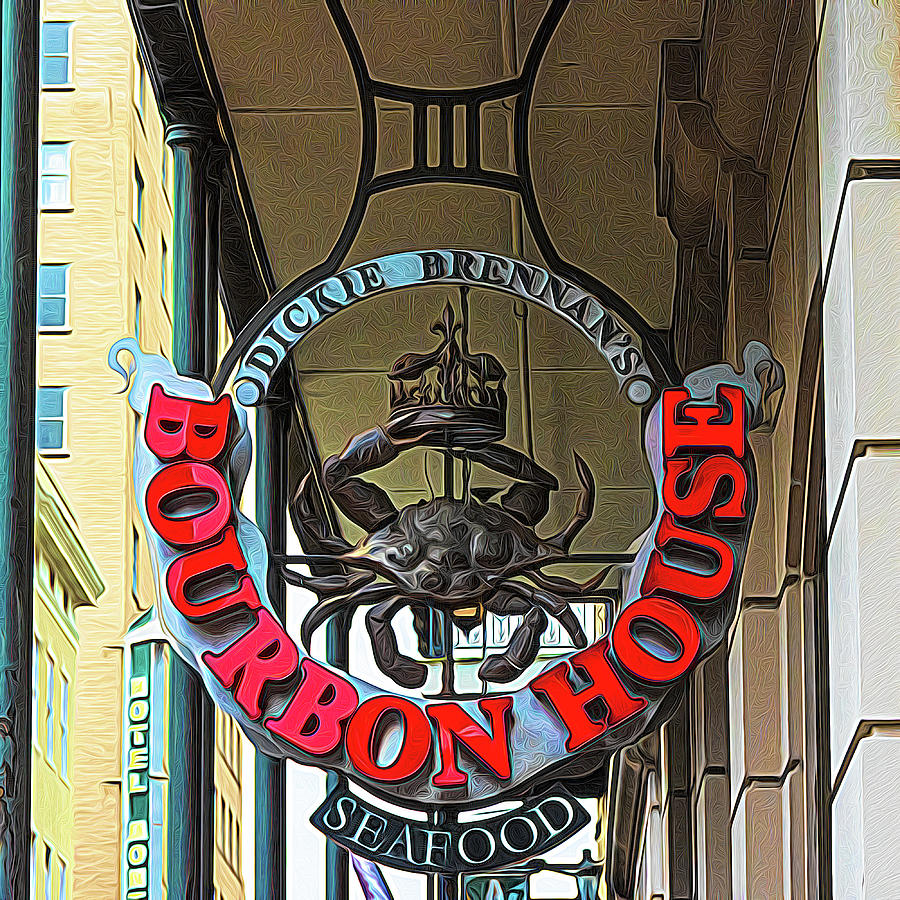 Dickie Brennans Bourbon House Seafood on Bourbon Street Photograph by Debra Martz
