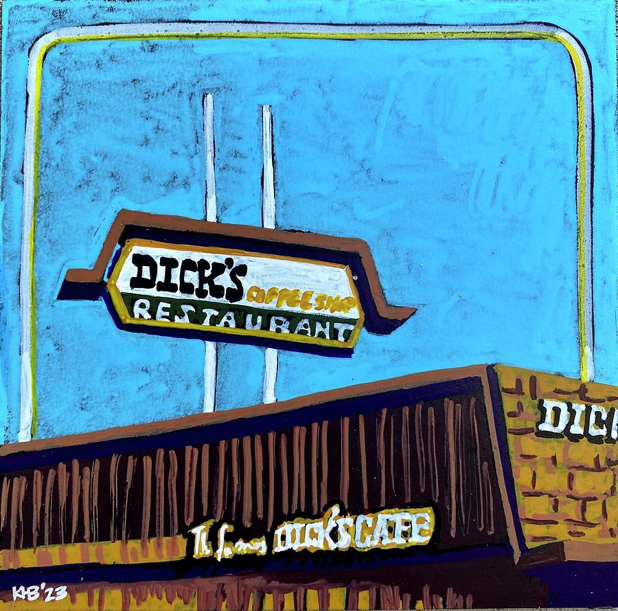 Dicks Cafe St. George Utah Painting by Kirsten Beitler