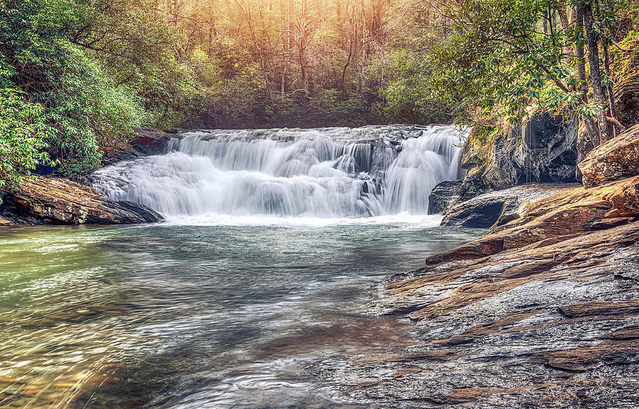 Dicks Creek Waterfall Photograph by Anna Rumiantseva