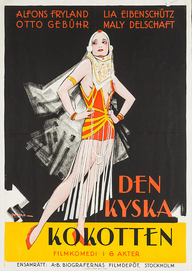 Die keusche Kokette, 1929 - art by Eric Rohman Mixed Media by Movie World Posters