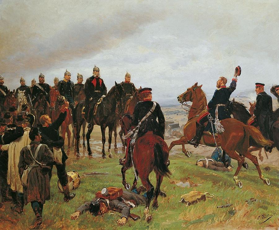 Emil Painting - Die Schlacht bei Koniggratz by Emil Hunten