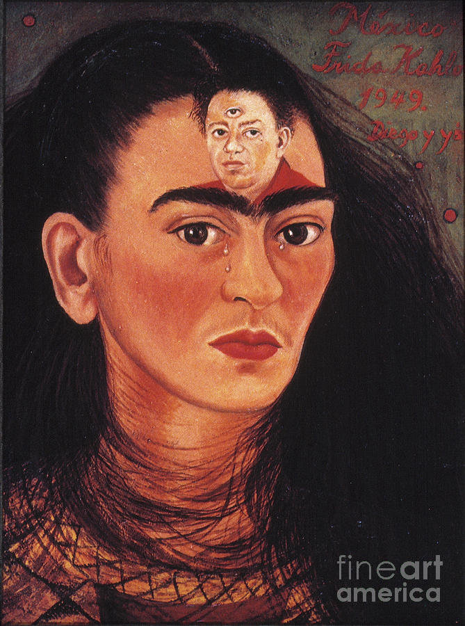 Diego and I Painting by Frida Kahlo