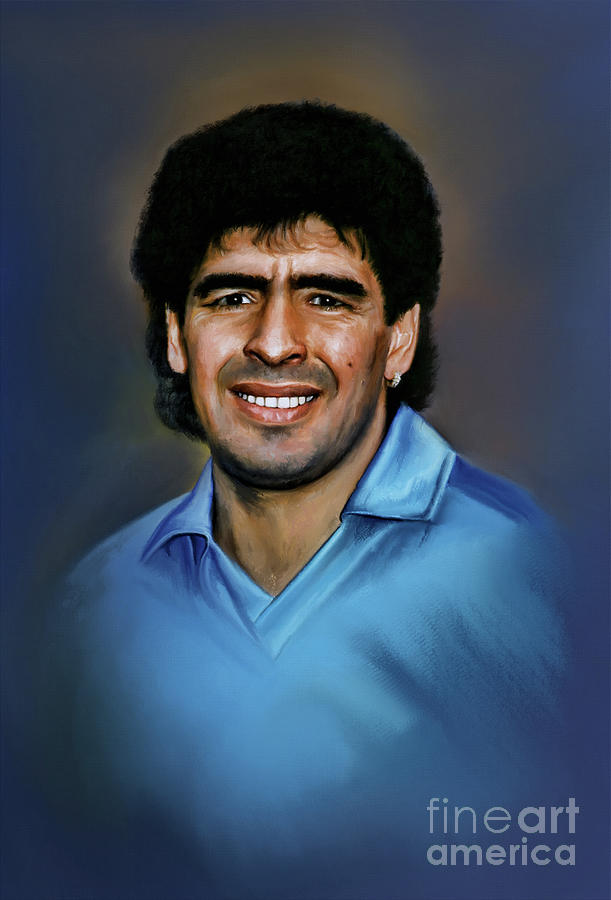 Diego Armando Maradona  Digital Art by Andrzej Szczerski