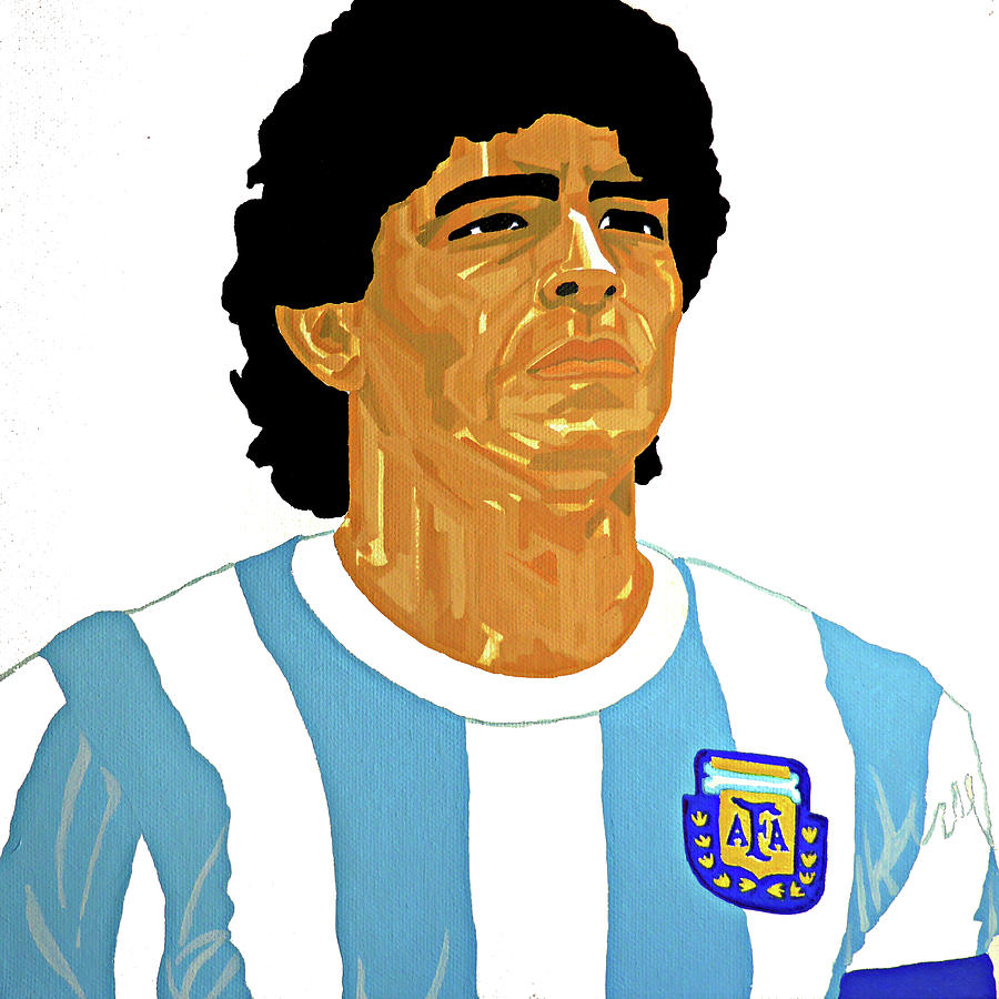 Diego Maradona Painting by Gary Whittaker | Pixels