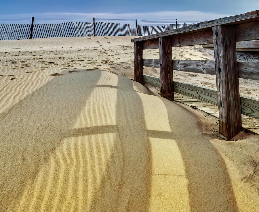 Different Fences On Same Beach Photograph by Gary Slawsky