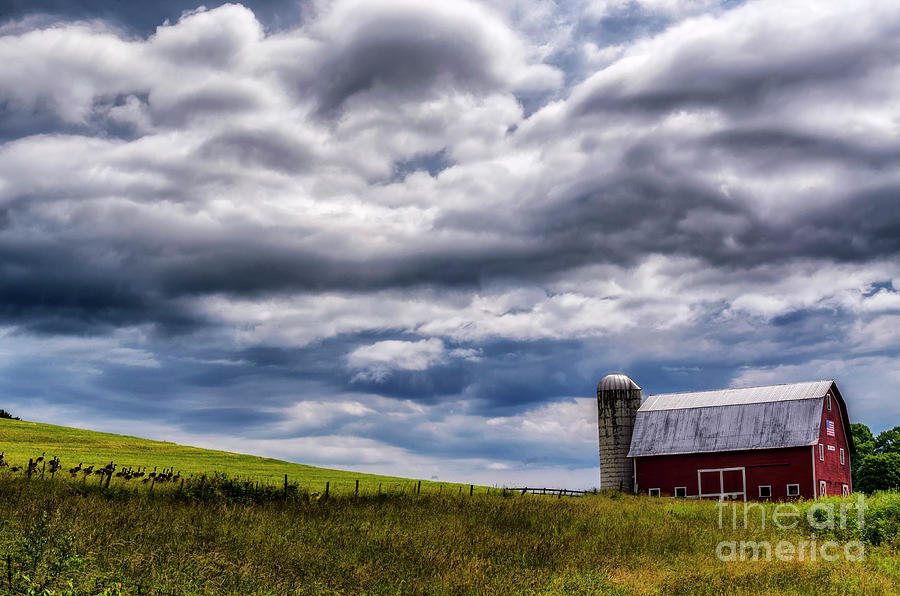Different Perspective Barn and Cloudscape Photograph by Thomas R Fletcher