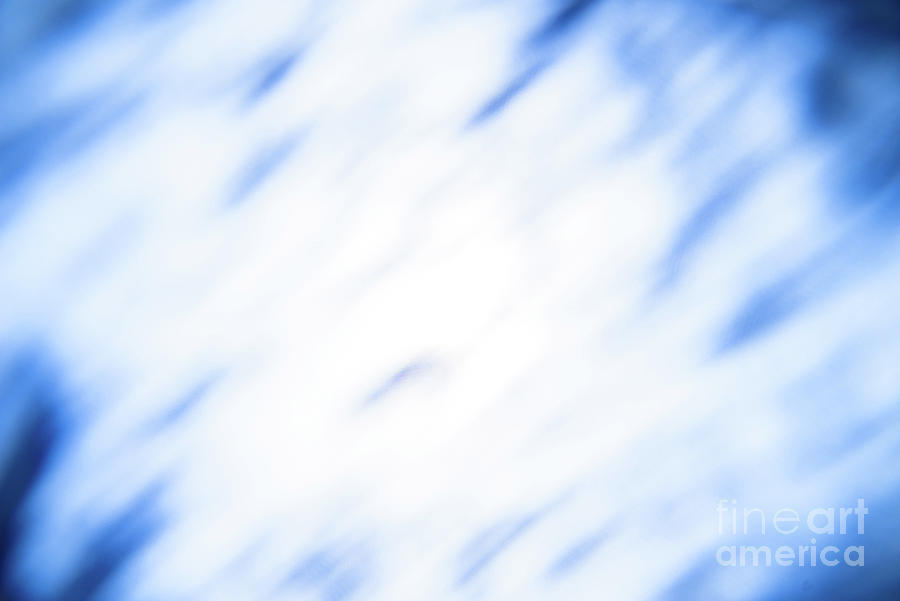Diffuse Abstract Background With Blue Clouds On Deep White. Photograph
