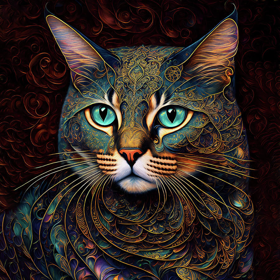 Digger the Tabby Cat Digital Art by Peggy Collins - Fine Art America