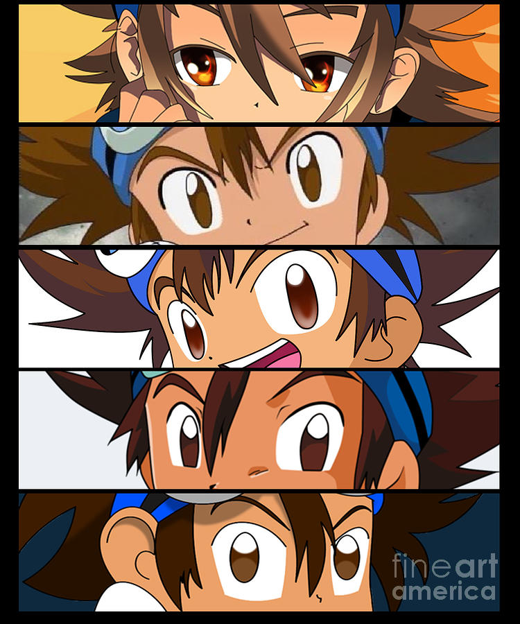 Digimon Adventure Charaters Eyes Art Drawing by Anime Art - Fine Art America