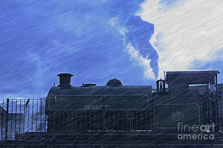 Digital art of a steam train with a pencil drawing effect Photograph by Pics By Tony