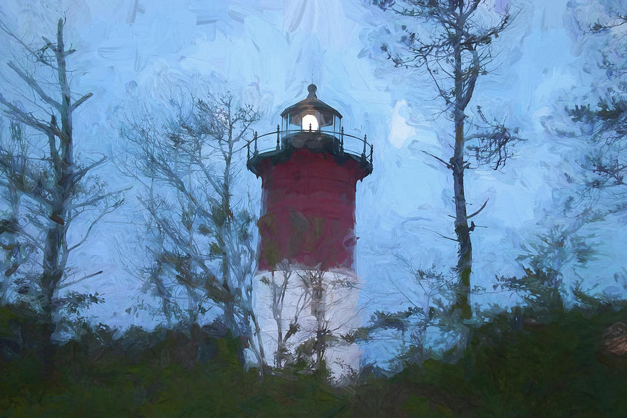 Digital Art of Nauset Lighthouse Photograph by Jeff Folger