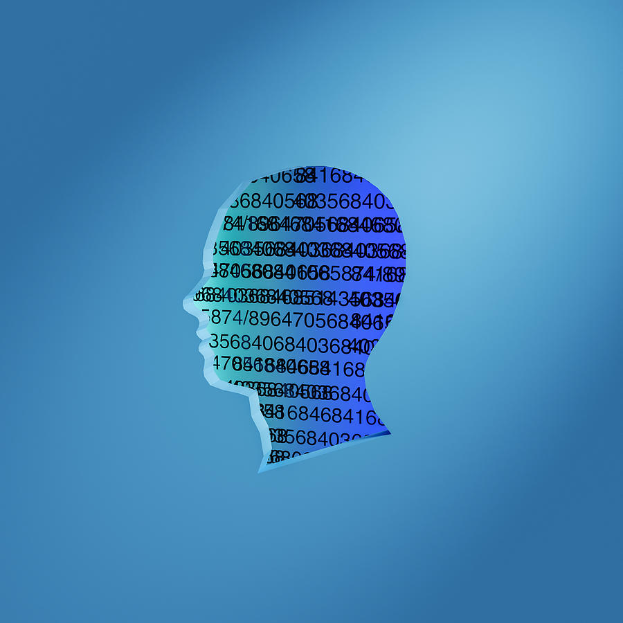 Digital Binary Code Human Head Illustration Photograph by OsakaWayne Studios