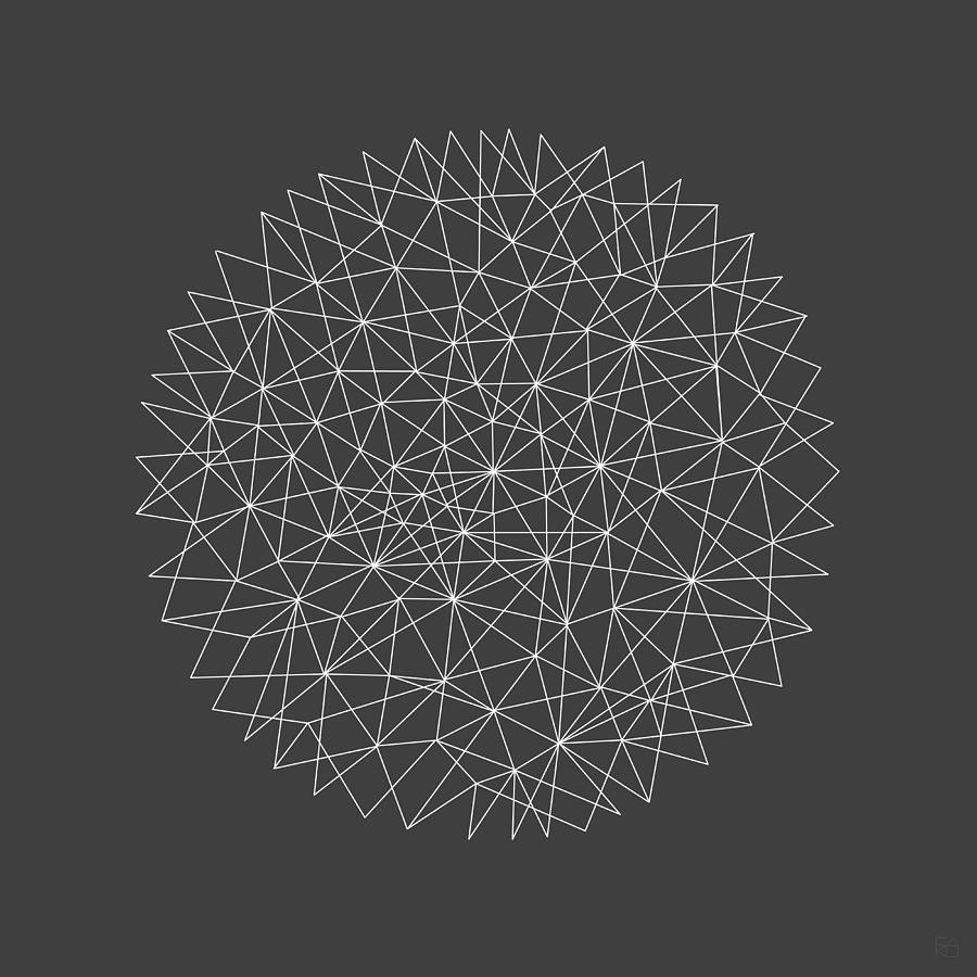 Network Digital Art - Digital Circular Network 5 - black by Carolina Reis Network Digital Art - Digital Circular Network 5 - black by Carolina Reis