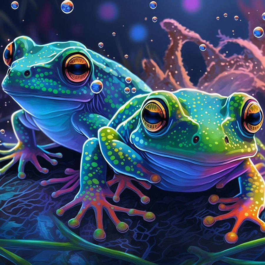 Digital Frog Designs Digital Art by Caroline Najarro - Fine Art America