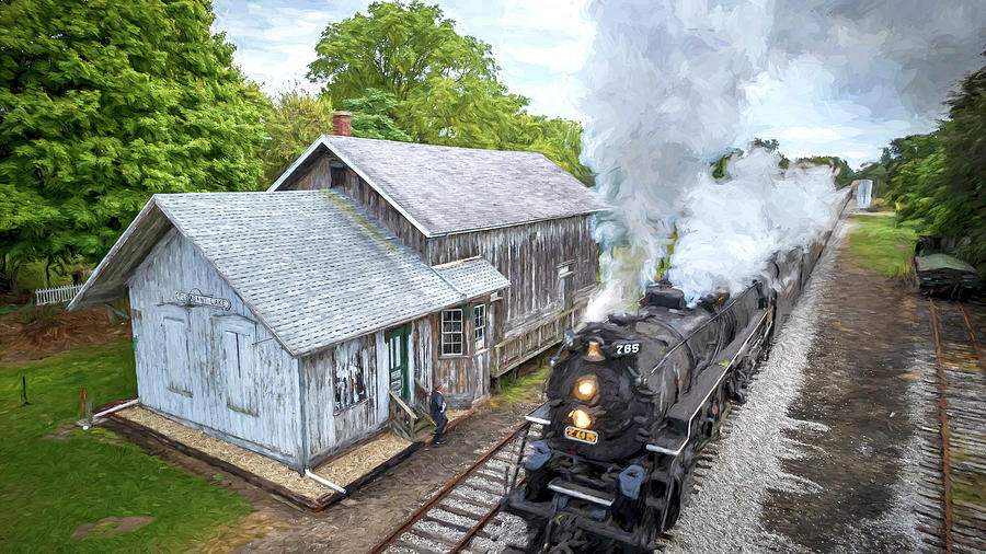 Digital Photo Art - American History Train, being led by Nickel Plate Road 765 Photograph by Jim Pearson