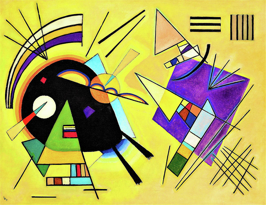 Wassily Kandinsky Painting - Digital Remastered Edition - Black and Purple by Wassily Kandinsky