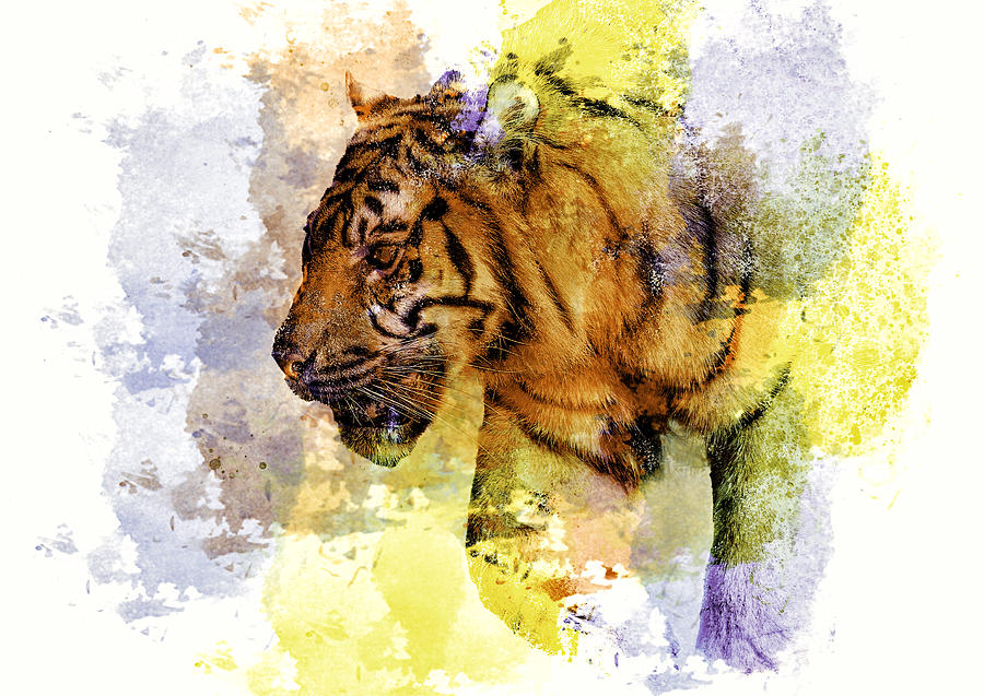 Digital Tiger Art Digital Art