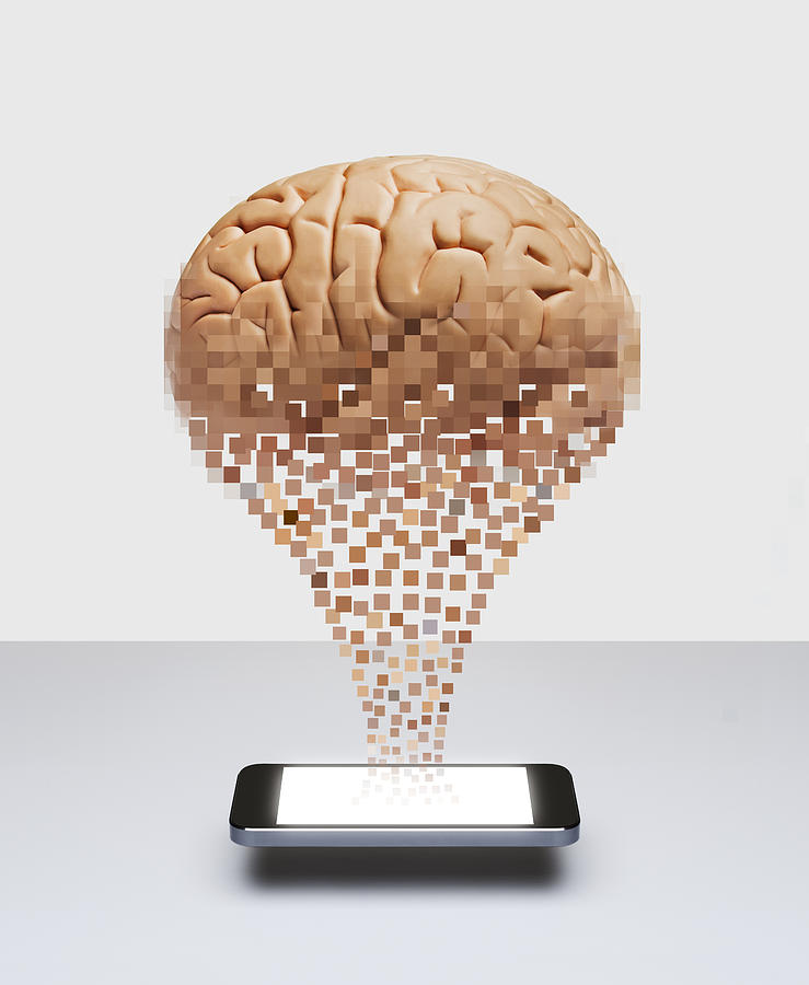 Digitized Brain Photograph by David Crockett