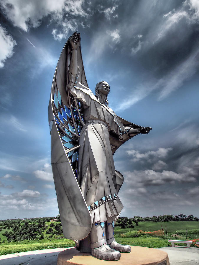 Dignity of Earth and Sky Statue  Photograph by James C Richardson