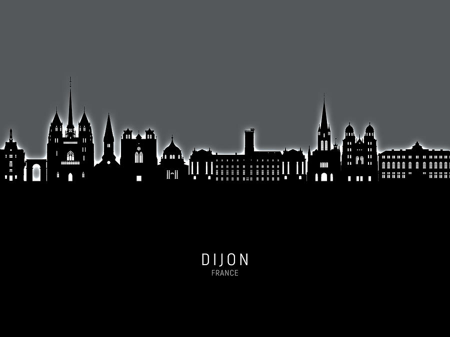 Dijon France Skyline #31 Digital Art by Michael Tompsett