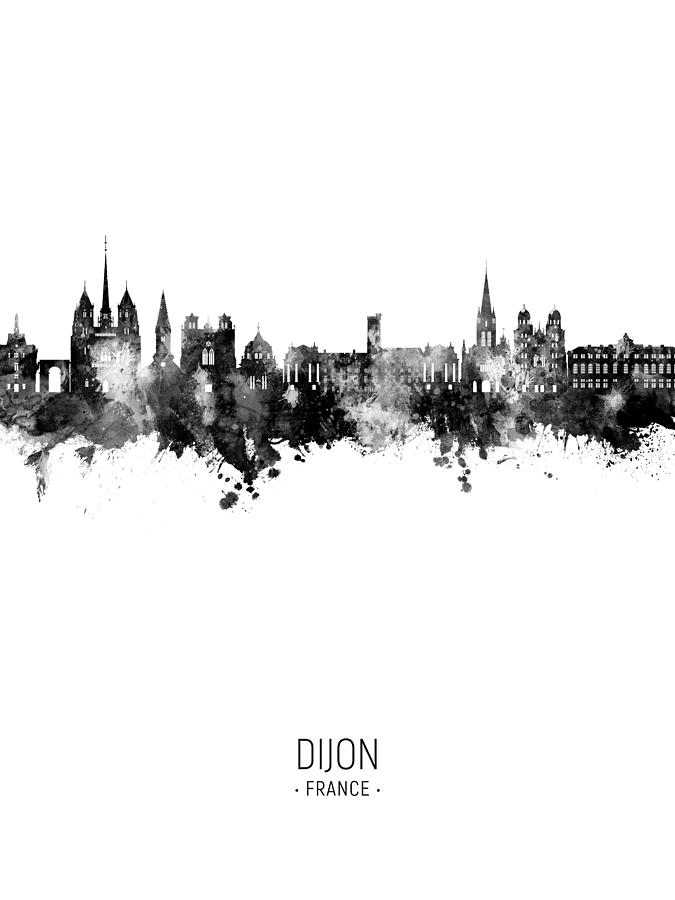Dijon France Skyline #43 Digital Art by Michael Tompsett