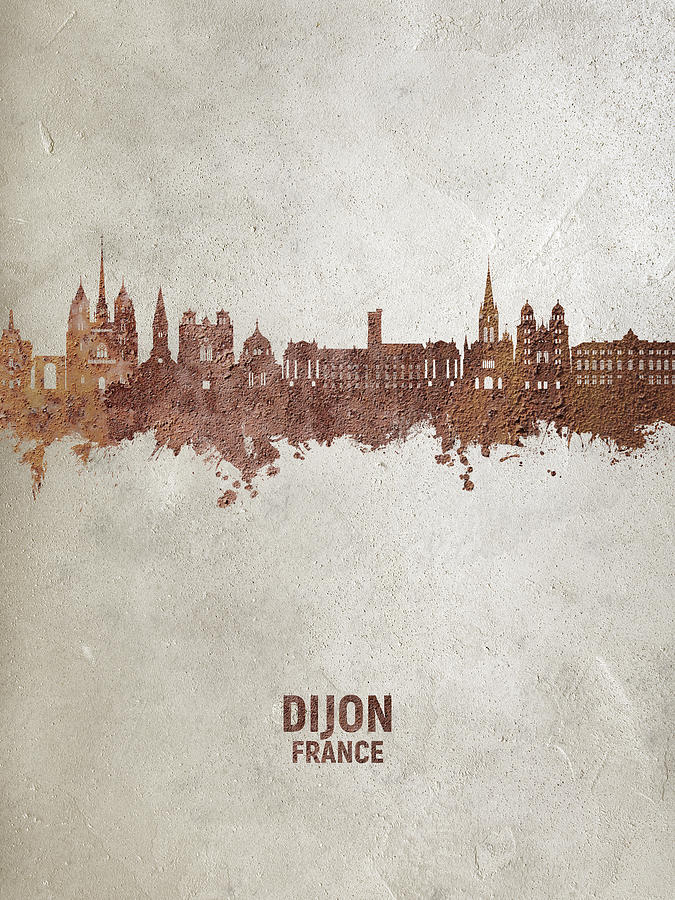Dijon France Skyline #55 Digital Art by Michael Tompsett