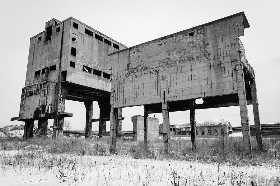 Dilapidated industrial building  Photograph by Martin Vorel Minimalist Photography