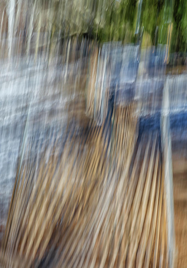 Abstract Photograph - Dilapidated Picket Fence by Cate Franklyn