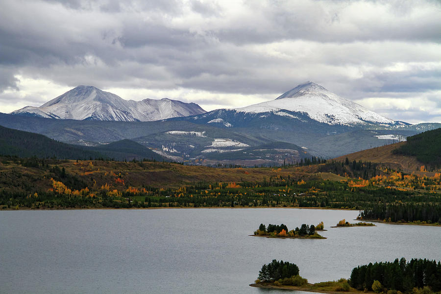 Dillon Reservoir In Autumn Photograph by Dan Sproul