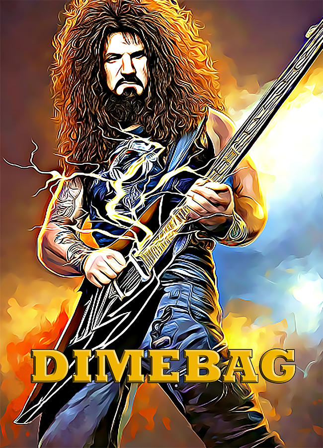 Dimebag Darrell Digital Art Poster Digital Art by Jose Lugo - Fine Art ...