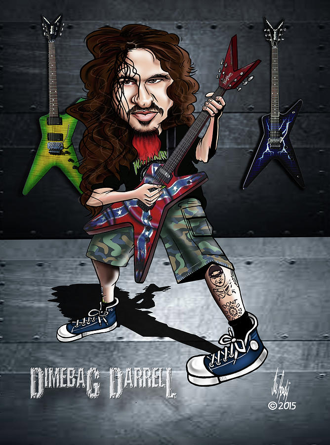 Dimebag Darrell Drawing by Ilce Popovski | Pixels