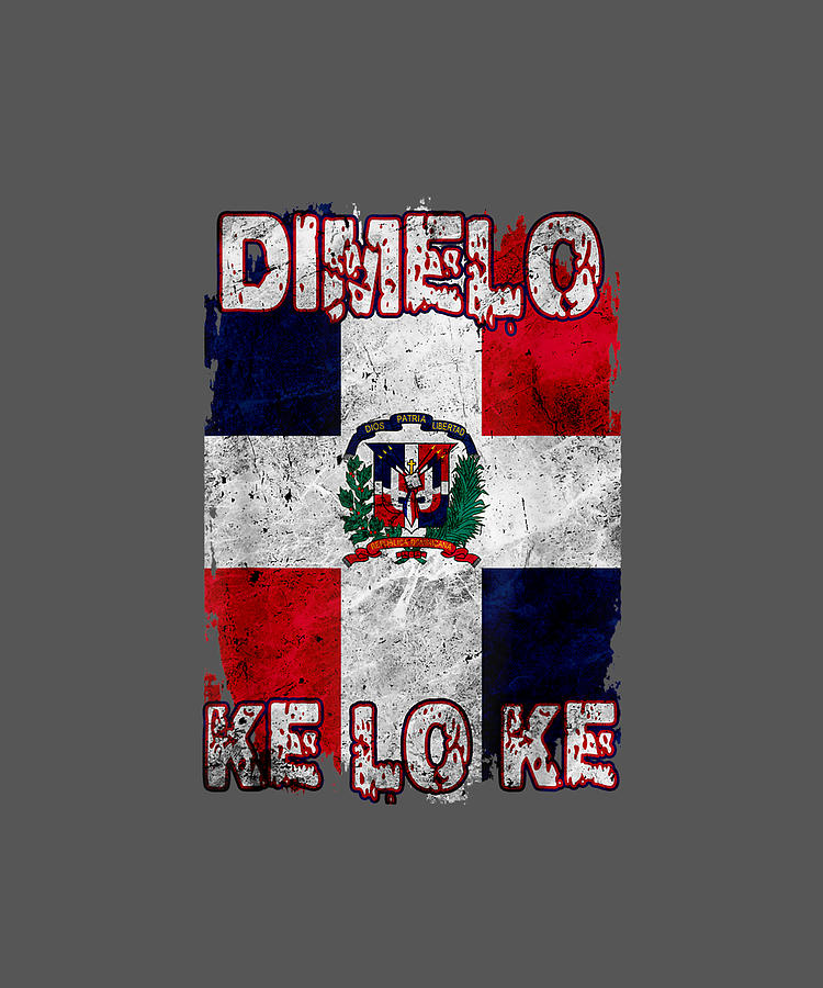 DOMINICAN REPUBLIC FLAG Metal License Plate Frame Two Holes DIMELO KE LO KE