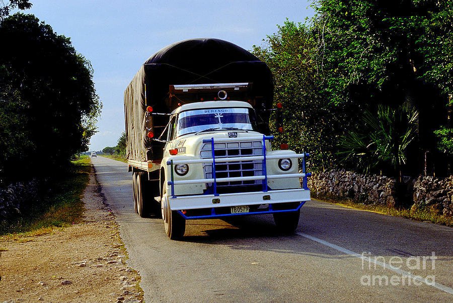 Dina Truck on a Roadway and Highway in Quintana Roo Photograph by Wernher Krutein