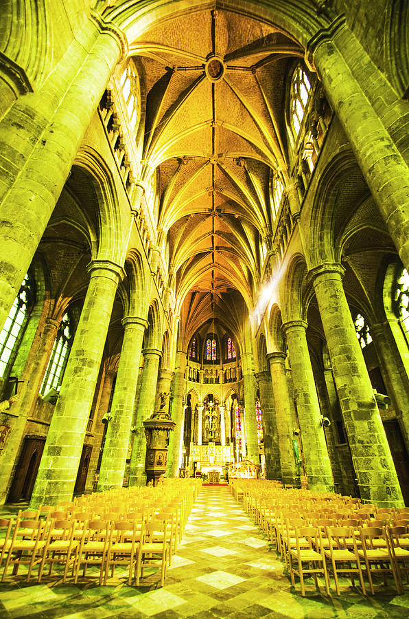 Dinant Cathedral Interior Photograph by Deborah Smolinske
