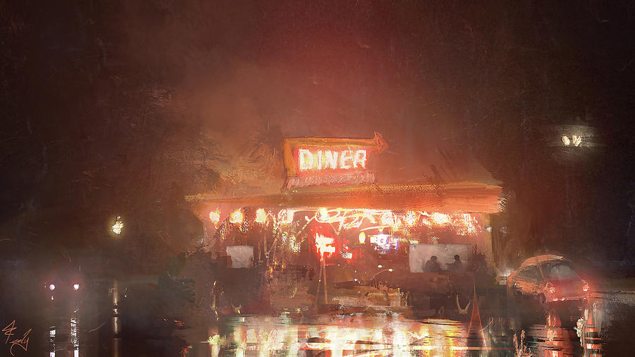 Car Painting - Diner by Joseph Feely