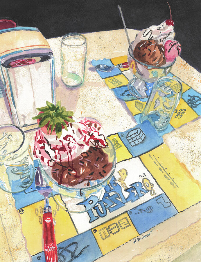 Diner Treat Painting by Lynne Reichhart