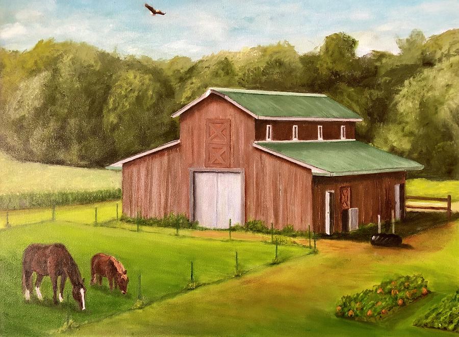 Dines Horse Barn Painting by Lon Erickson - Fine Art America