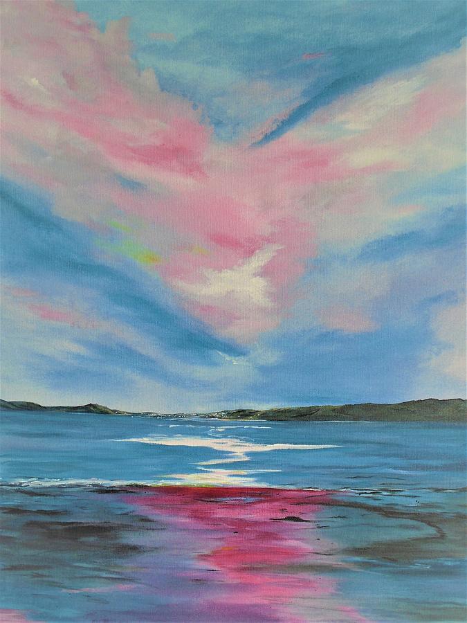 Dingle under a painted sky Painting by Conor Murphy