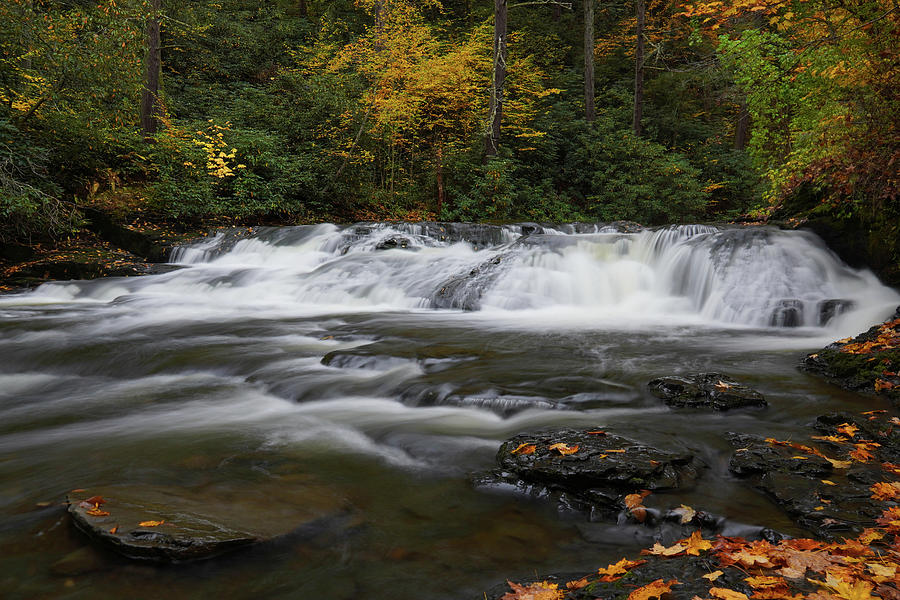 Dingmans Creek surrounded by fall color Photograph by Paul Hamilton ...