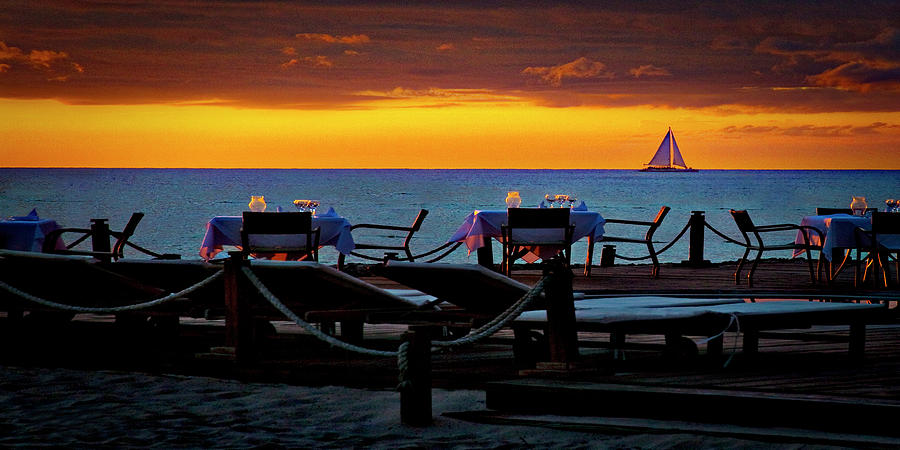 Dining At Sunset ... Photograph by Chuck Caramella