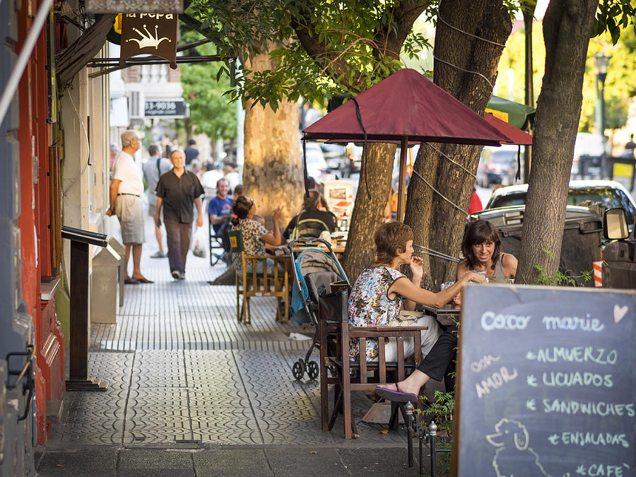 Dining outdoors, Buenos Aires Photograph by Holgs