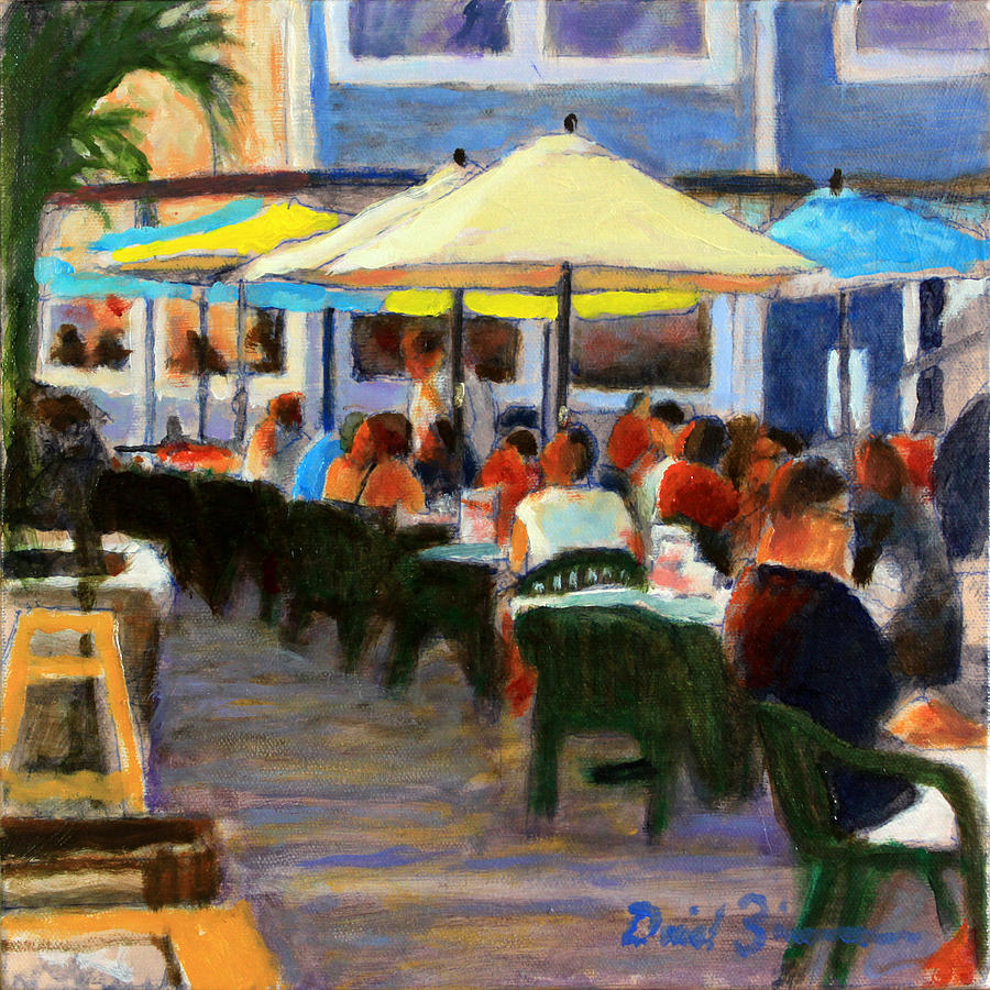 Dinner and Drinks Painting by David Zimmerman
