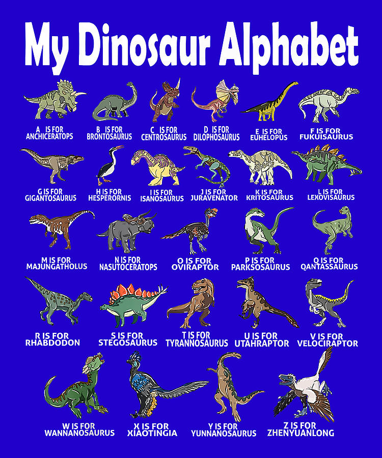 Dino Alphabet Dinosaur ABC AZ TRex Tyrannosaurus Rex Digital Art by ...