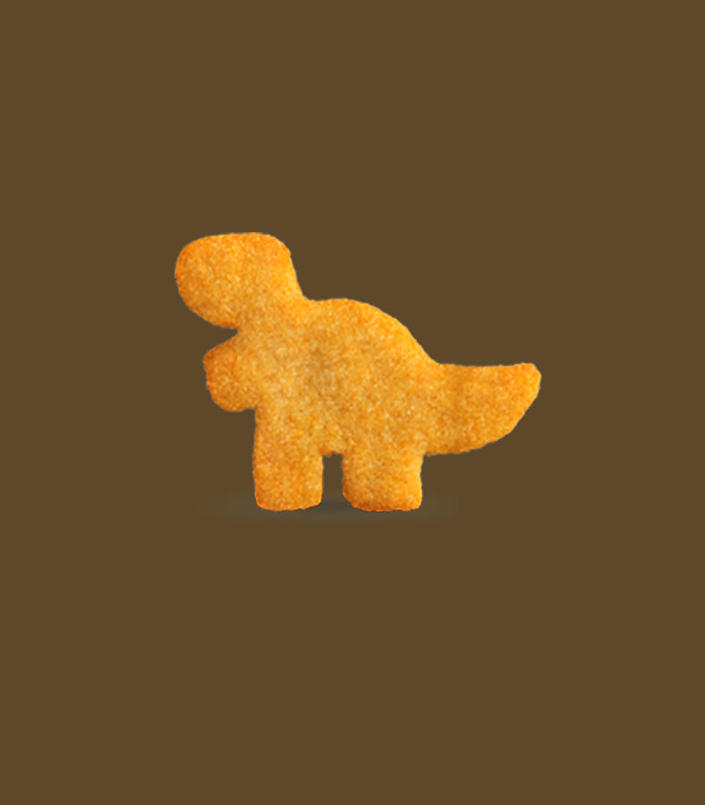 Dino TRex Chicken Nugget Funny Dino Tyrannosaurus Digital Art by Kyrann
